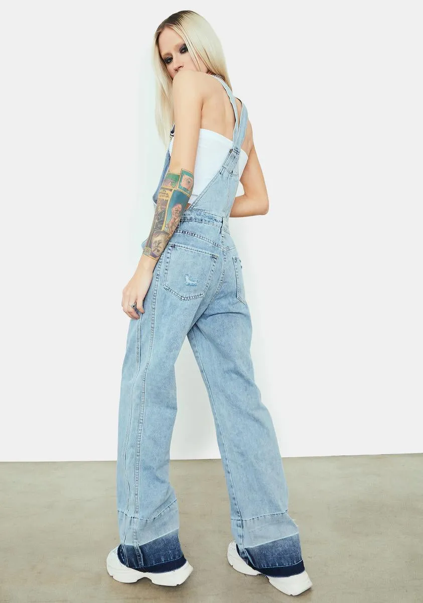 Almost Lover Relaxed Denim Overalls