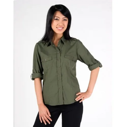 Aston Military Shirt - Ladies Long Sleeve