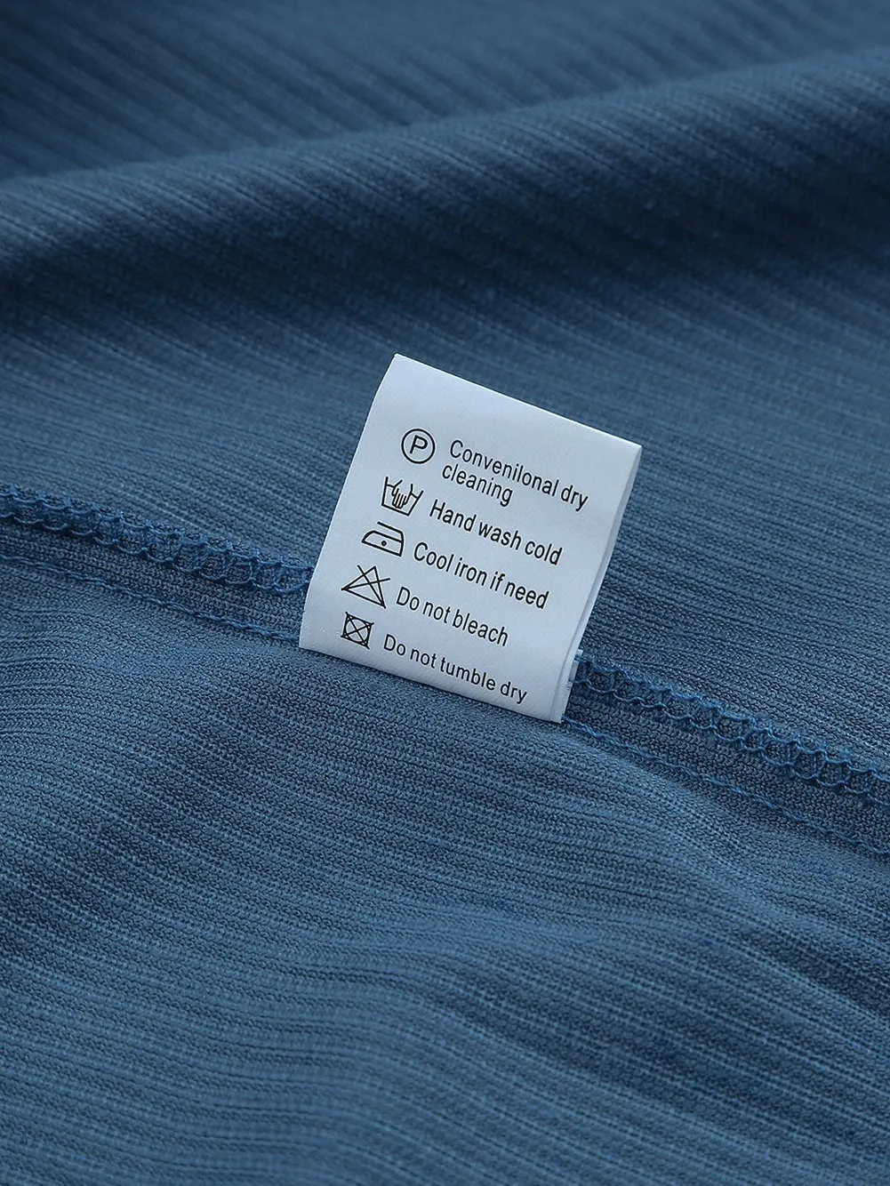 Blue Corduroy Button Pocket Blouse