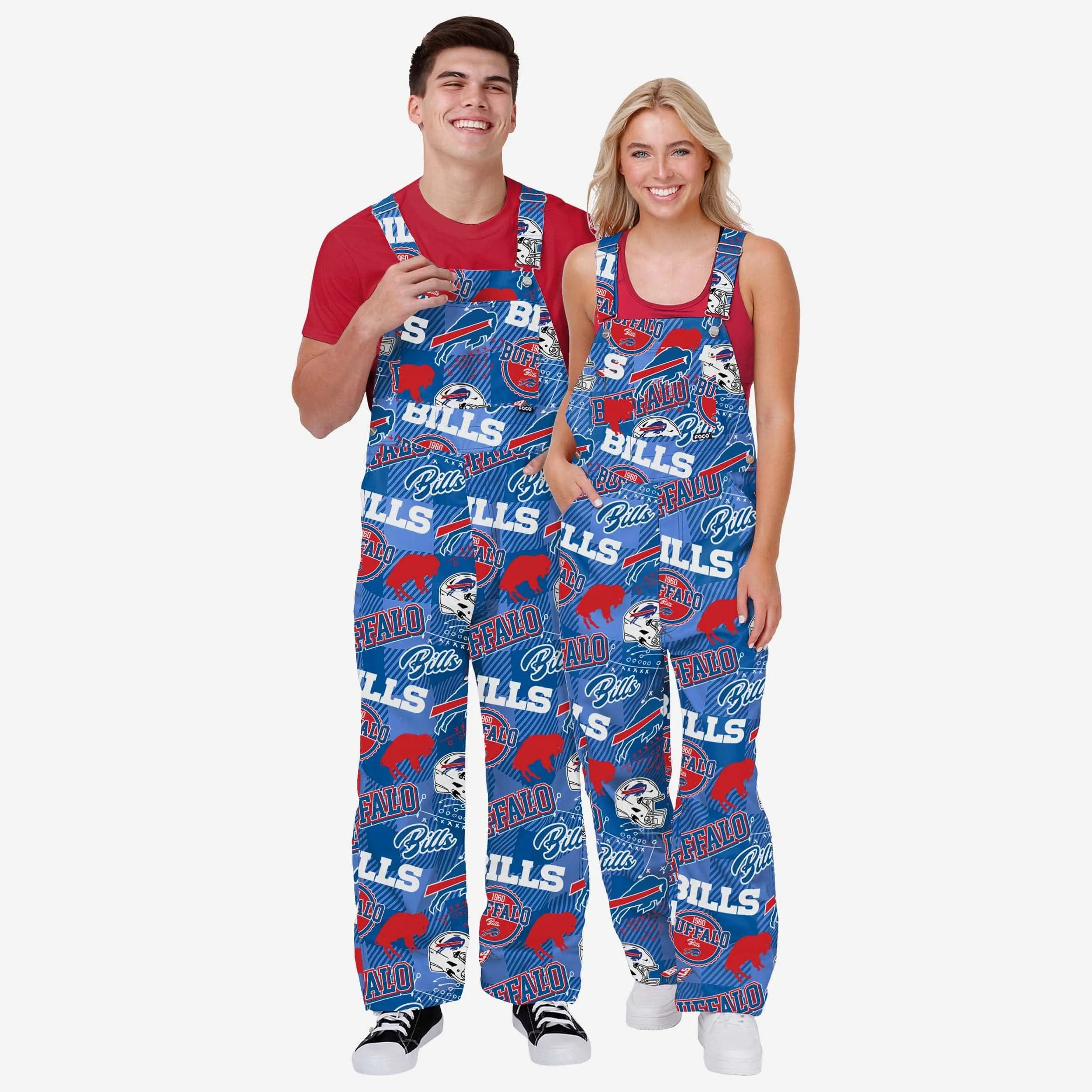 Buffalo Bills Womens Historic Print Bib Overalls