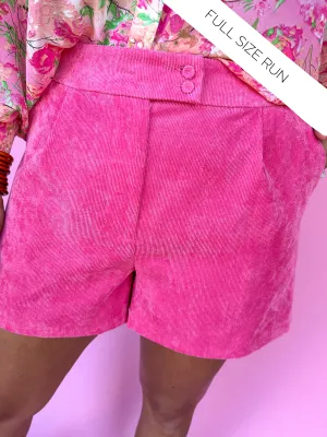 Corduroy Crush Shorts - Pink