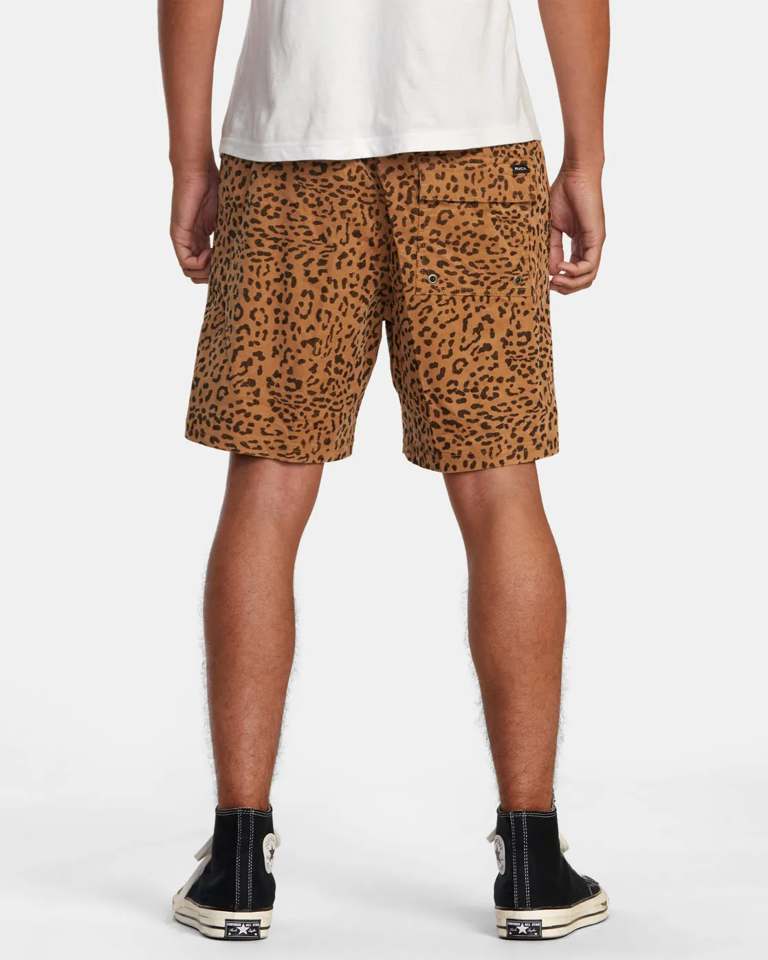 Escape 17" Elastic Waist Corduroy Shorts - Cheetah
