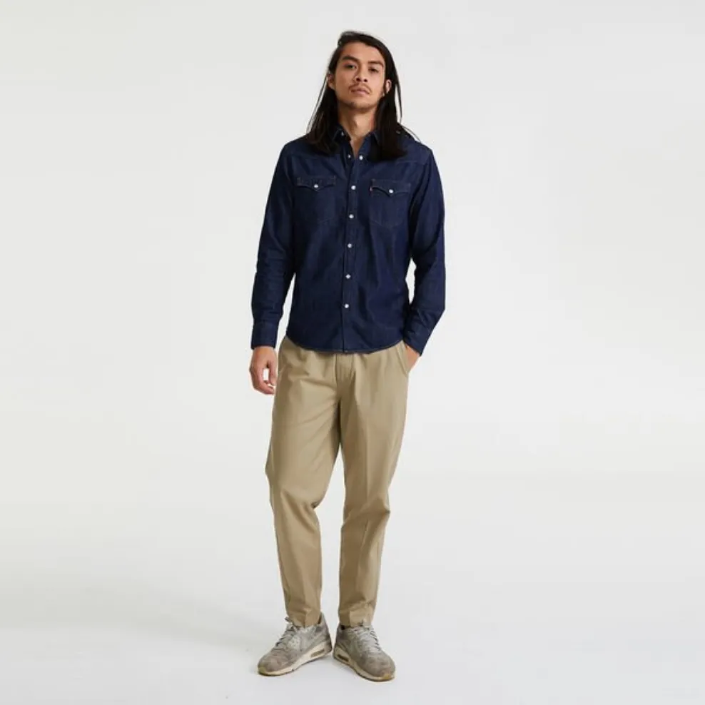Levi’s Barstow Denim Western Shirt - Red Cast Rinse Marbled