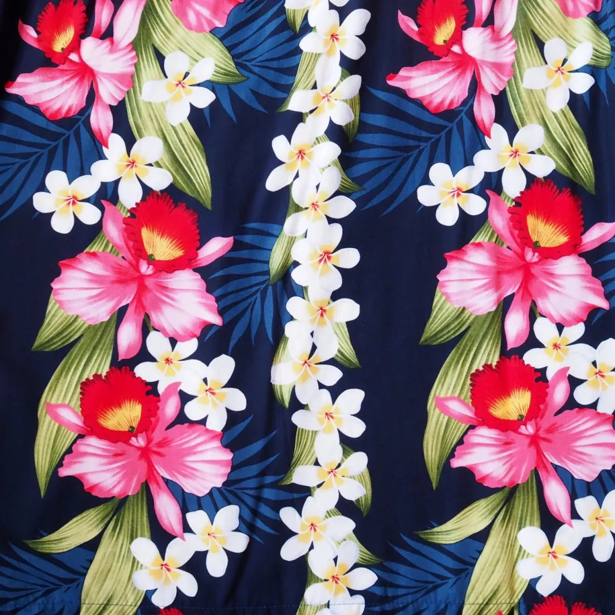 orchid play blue hawaiian lady blouse