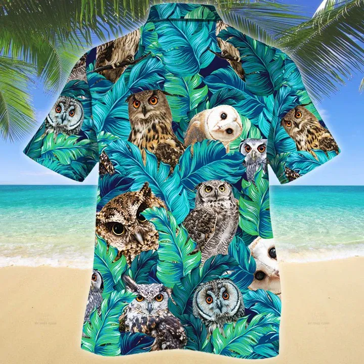 Owl Lovers Gift Hawaiian Shirt, Animal Hawaiian Shirt Men, women, Gift for Owl lovers