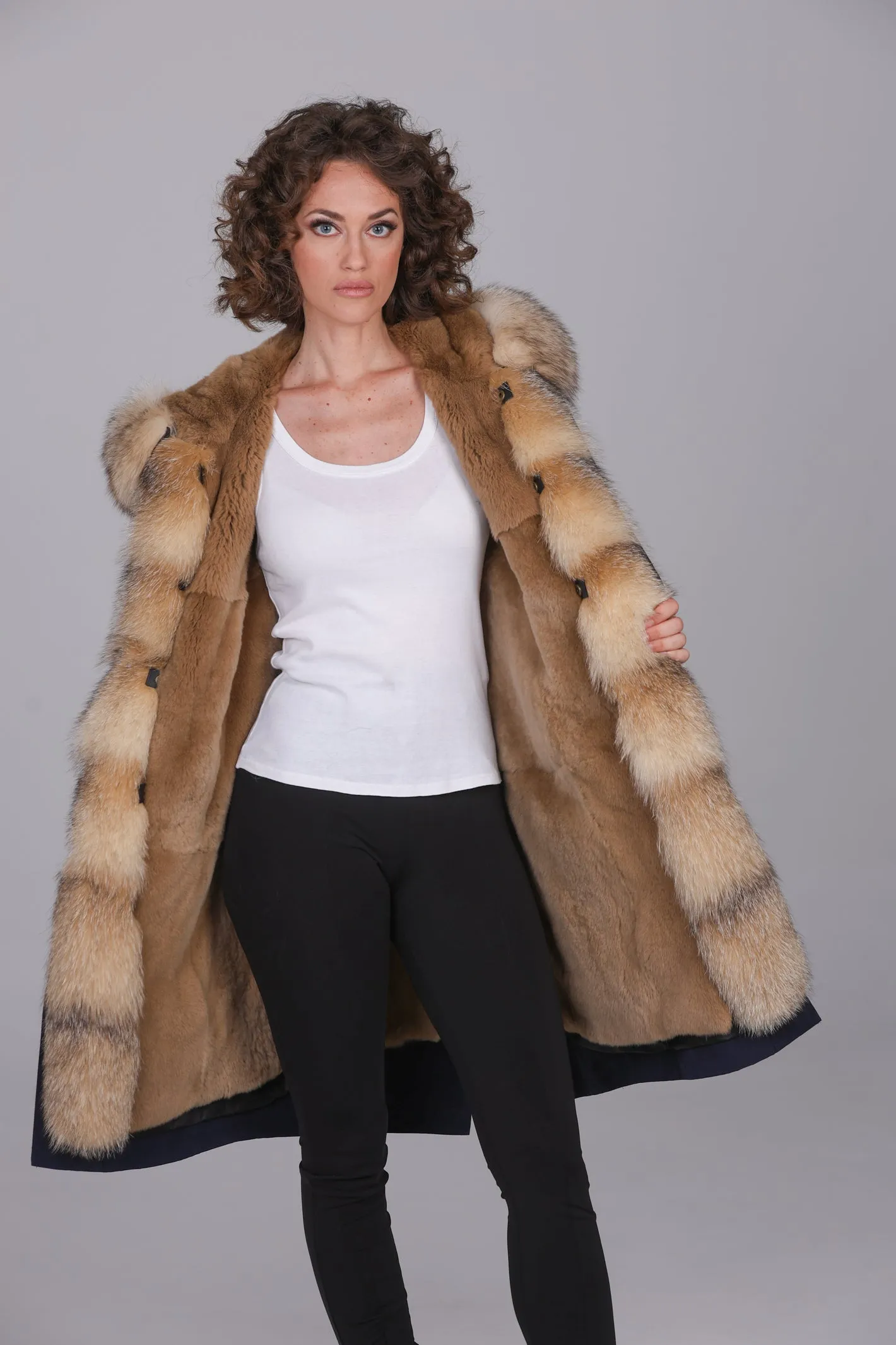 Parka in cotone tecnico impermeabile xlong  Cristal prestige