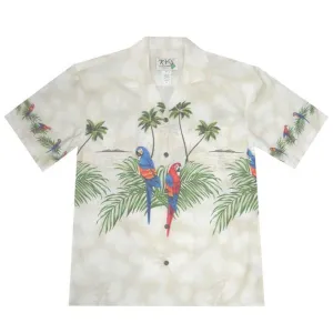 Parrot Island Cotton Aloha Shirt