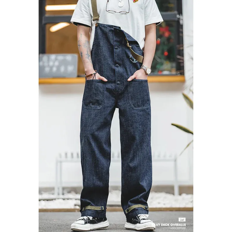 Retro Navy Deck Overalls