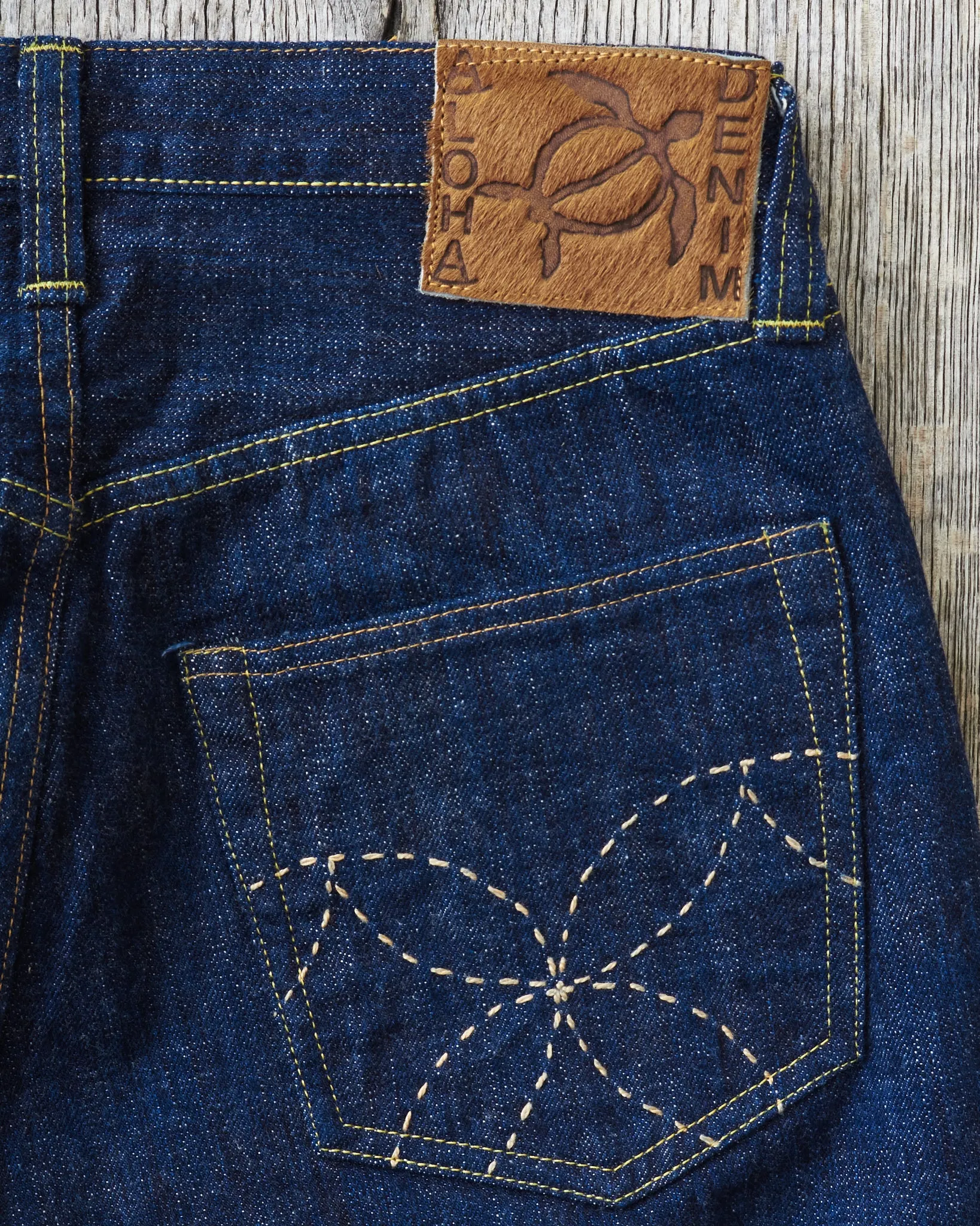 Sugar cane 14,25 Oz. Hawaii Indigo Mixed Right Twill Denim Lot: 401
