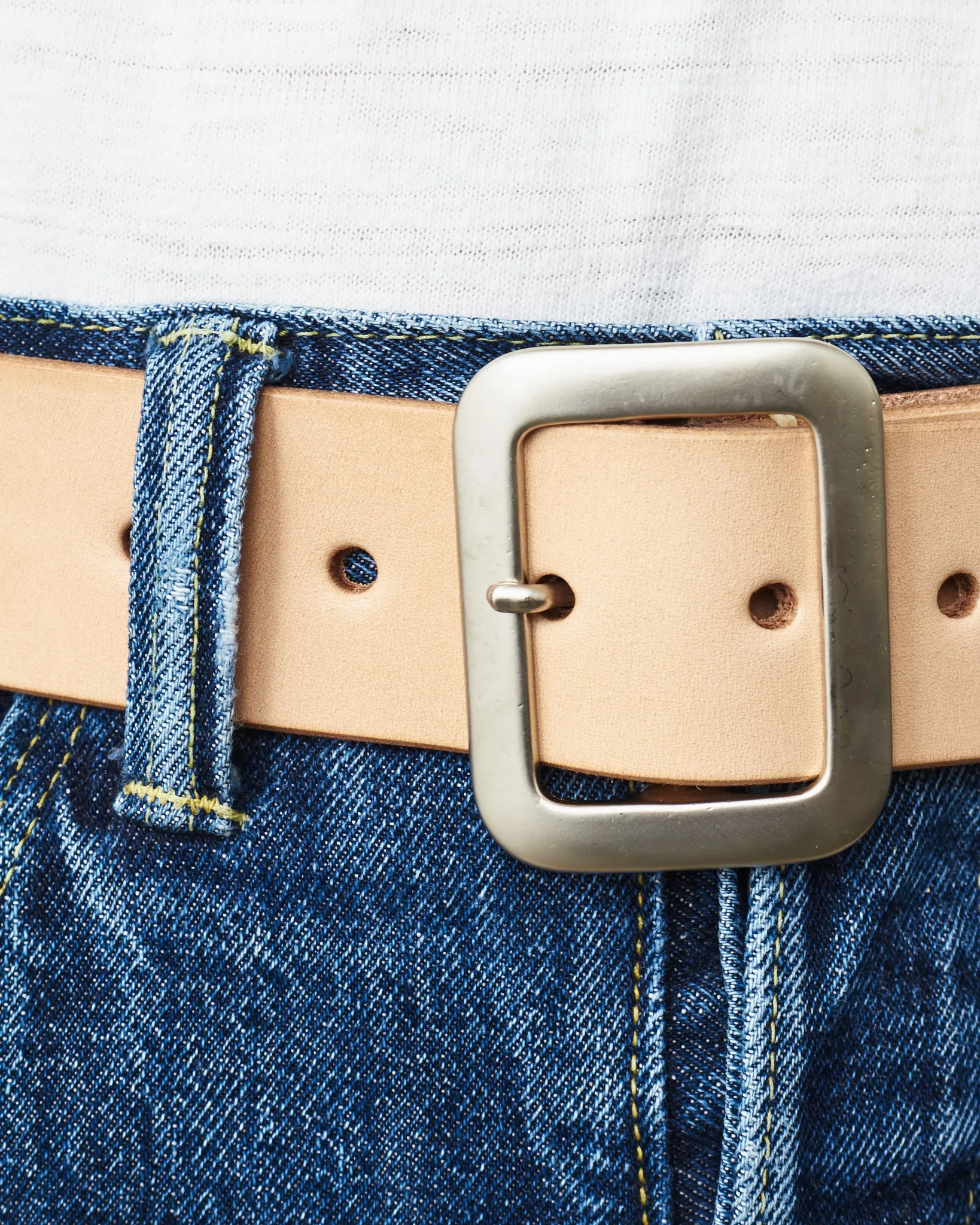 Sugar Cane & Co. Natural Leather Belt SC02320