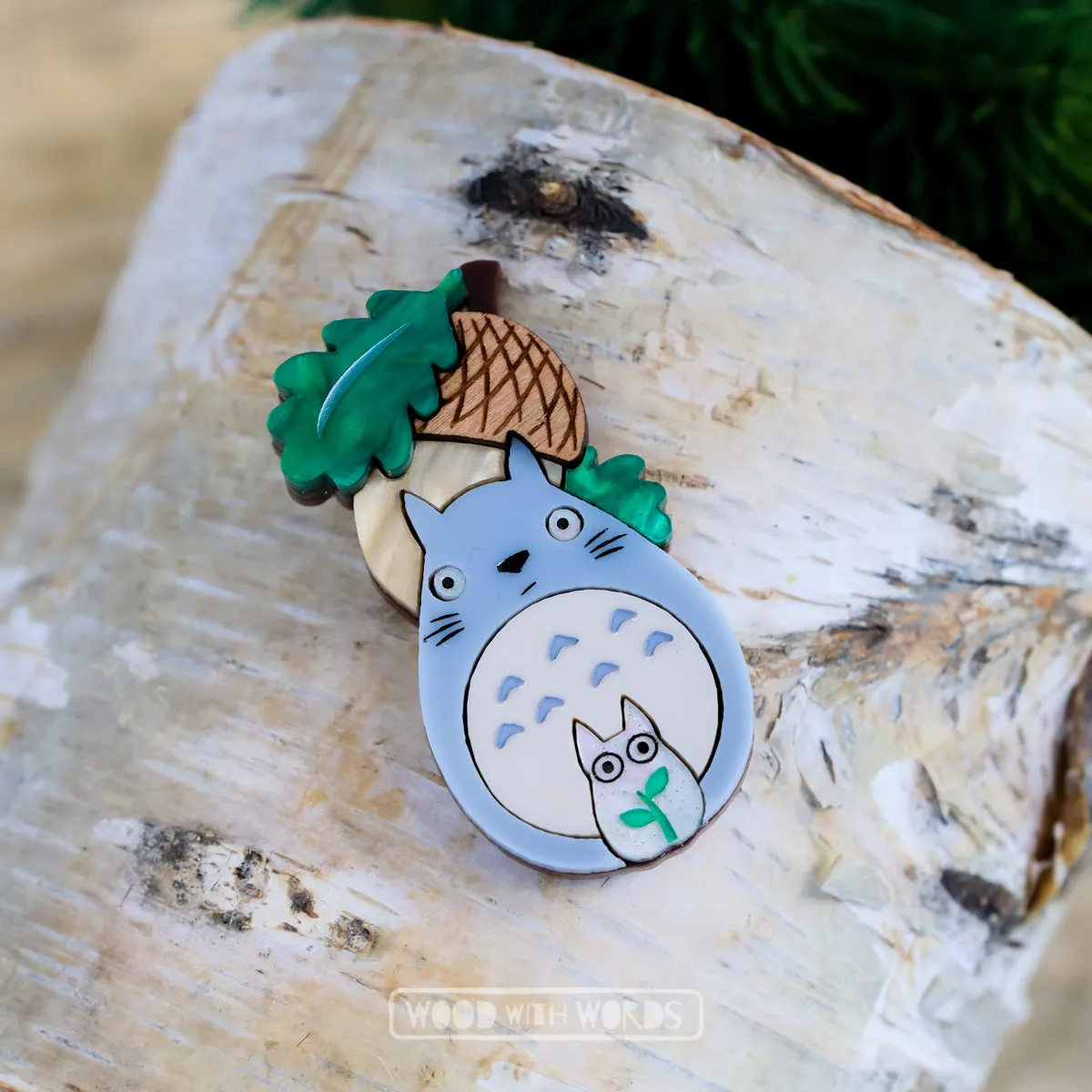 Totoro Acorn Brooch