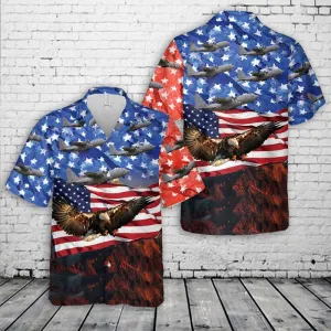 US Air Force Lockheed EC-130H Compass Call Of 41st EWS, 4th Of July Hawaiian Shirt