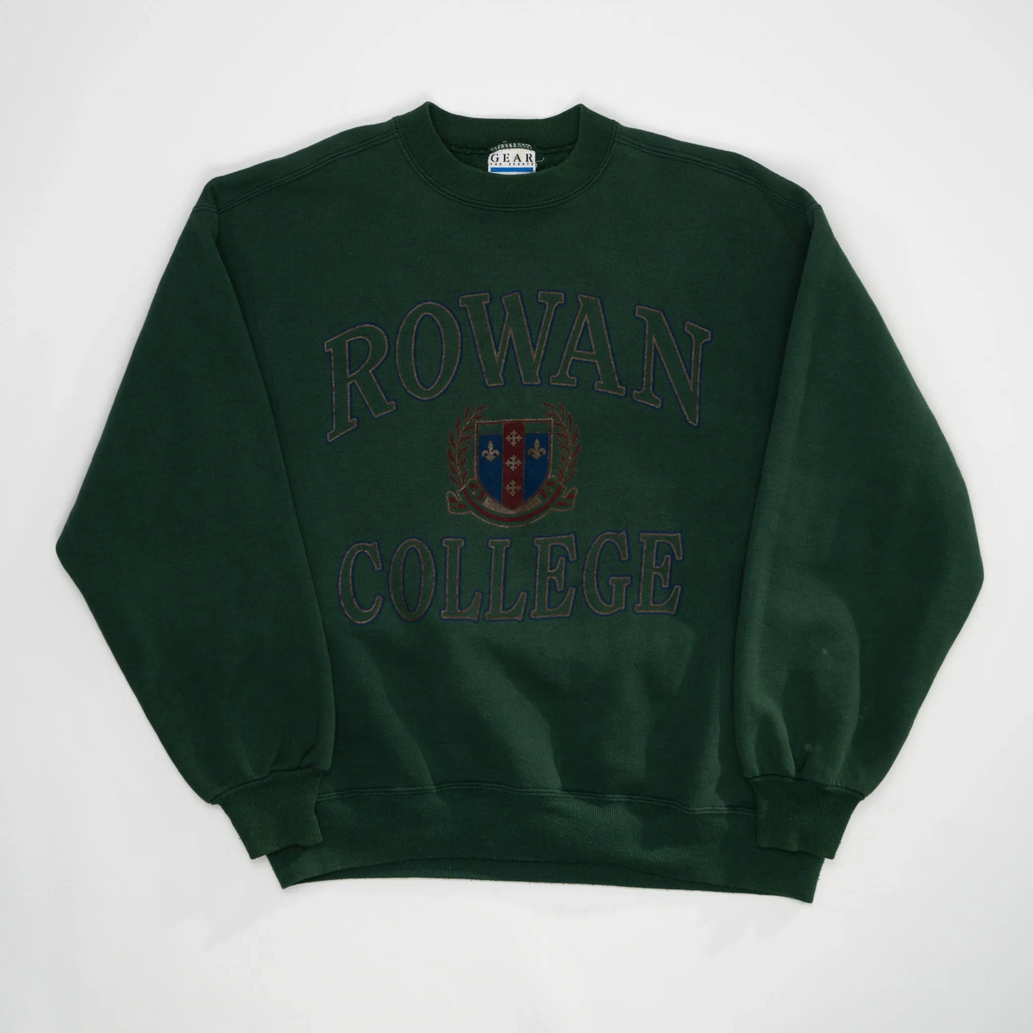 Vintage 90s Green  Rowan College Crewneck (M)