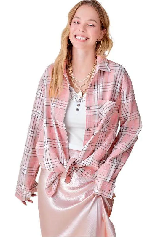 Women's Plaid Dreamy Button Down Shirt