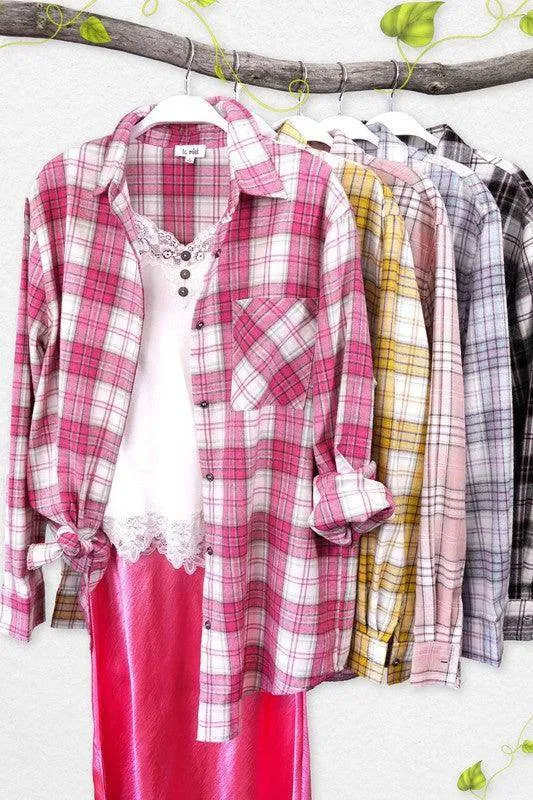 Women's Plaid Dreamy Button Down Shirt